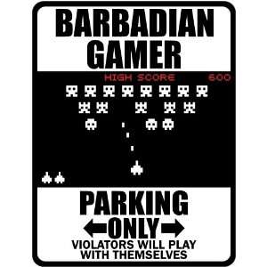  New  Barbadian Gamer   Parking Only ( Invaders Tribute   80S Game 