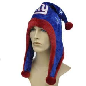 NFL New York Giants Velvet Jester Pom Ball Winter Hat Blue Red Faux 