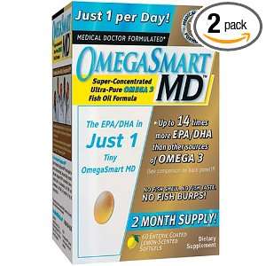  Iovate Omegasmart Md 60c, Bottle (Pack of 2) Health 