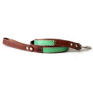  Sequined leather dog leash with stainless steel buckle 