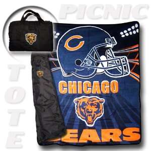 Chicago Bears Tote A Long NFL Picnic Blanket by Northwest (50x60 