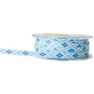   Inch Wide Ribbon, Blue and White Argyle Arts, Crafts & Sewing