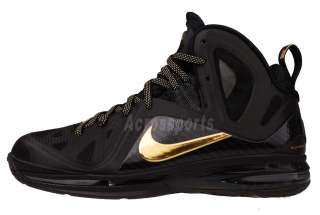 Nike Lebron 9 P.S. Elite Away James Black Metallic Gold 516958 002 