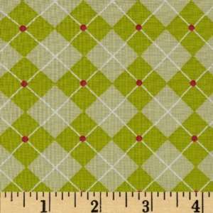   In The Meadow Argyle Citron Fabric By The Yard Arts, Crafts & Sewing