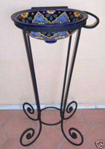 WROUGHT IRON PEDESTAL BASE FOR COPPER / CERAMIC SINK  
