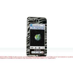  SAMSUNG BEHOLD T919 BLACK AND SILVER ZEBRA CRYSTAL CASE 