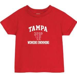  Tampa Spartans Red Baby Womens Swimming Arch T Shirt 