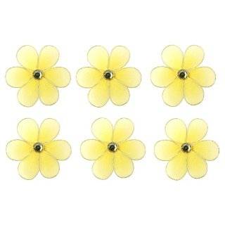 Yellow Mini (X Small) Daisy Flower Daisies Flowers 6pc set   nylon 