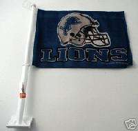 Detroit Lions Car Window Flag NFL  
