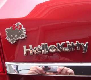 neu Auto Aufkleber Chrom Hello Kitty 3D car sticker  