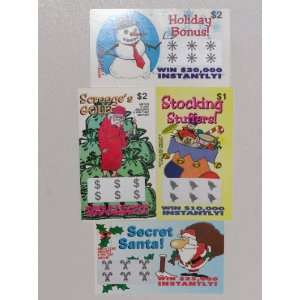  Christmas Lottery Tickets 4 Pack Winner Every Time Toys & Games