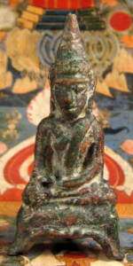 Old BUDDHA STATUE LAOS.Wat Xieng Thong Temple Blessed  