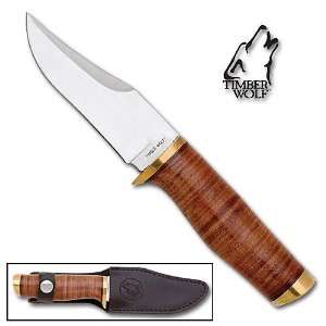 Timber Wolf Classic Brown Bowie Knife 