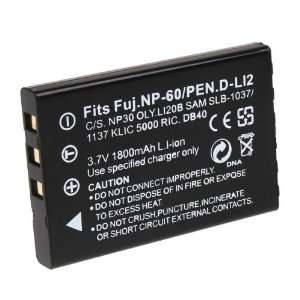1800mAh 3.7V Li ion Battery for Fujitsu NP 60 Digital Camera Camcorder