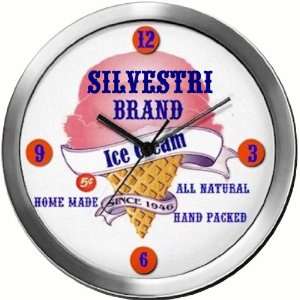  SILVESTRI 14 Inch Ice Cream Metal Clock Quartz Movement 