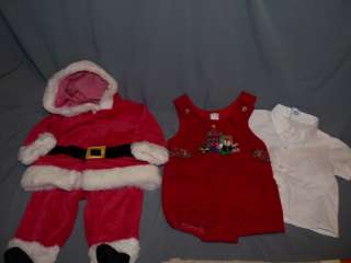 Infant Baby SANTA CLAUS & Christmas Outfits 3pc 3 6/9 M  
