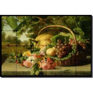  Life with Flowers, Grapes and a Melon by Geraldine Bakhuyzen   Fruit 