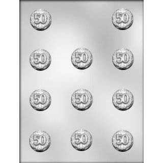 number 50 sucker Hard Candy Mold 3 Count  Grocery 