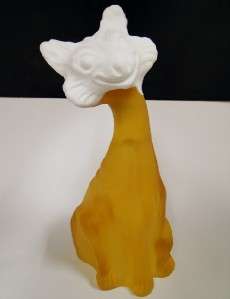 FENTON ART GLASS SATIN BUTTERCUP SLAG GLASS ALLEY CAT UNDECORATED 