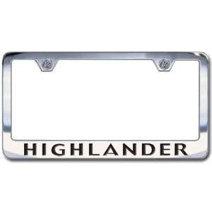  Toyota Highlander Chrome License Plate Frame, Block 