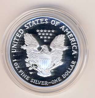 2002 PROOF $1 SILVER EAGLE WITH ORIGINAL BOX AND PAPERS  