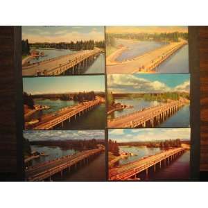  6 Postcards 30 50s, Fishing Bridge, Yellowstone Park not 