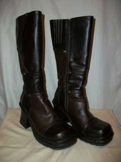 Womens/Ladies Beaver Creek Brown Nail Head High Heel Boots 7M  