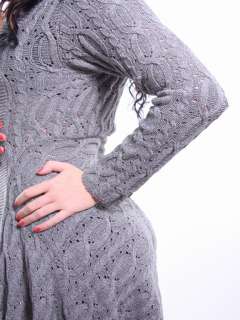 New Womens Ladies Knitted Gorgeous Belt Jumper CARDIGAN Knitwear size 