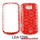 LEATHER FABRIC COVER FOR SAMSUNG ACCLAIM R880 RED DAISIES