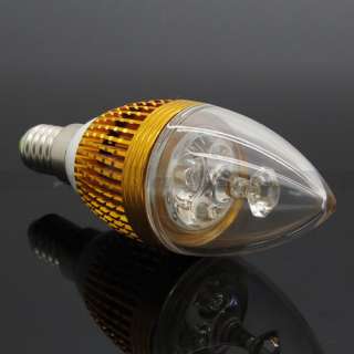 3W 3*1W E14 Power Warm Cool White LED Candle Light Bulb Lamp 110V 220V 