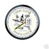 Crime Scene Investigator Cop CSI Sign Wall Clock #216  