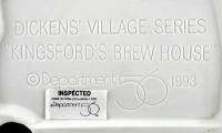 Department 56 Heritage Villages Kingfords Brew House Original Box 