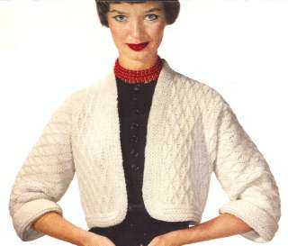 Vintage Crochet Bolero Short Jacket Sweater Pattern  