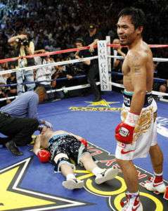 MANNY PACQUIAO VS. RICKY HATTON PRO BOXING PHOTO TKO  