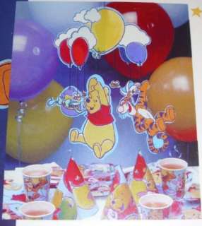 Winnie The Pooh Birthday Party Cups Hats Plates Napkins  