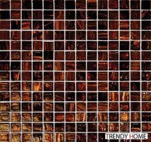 Brown Iridescent Glass Mosaic Tile Sample Backsplash ~  