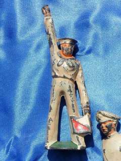 PRE WW2 MANOIL HOLLOWCAST NAVY DOCTORS & SIGNAL MEN  