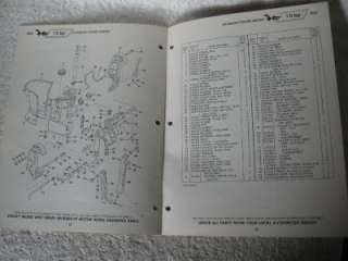 1965 Johnson Sea Horse 75 HP Motor Parts Catalog Manual  
