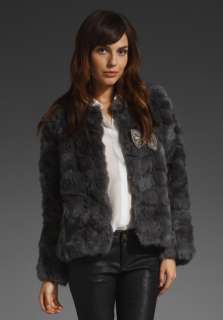 ANTIK BATIK Coralie Fur Jacket in Grey  