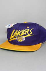 Vintage Deadstock Los Angeles Lakers Snapback Hat (Scratch) (Purple 