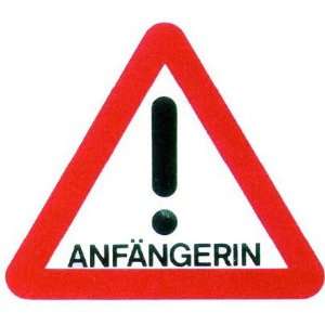 ANFÄNGERIN Hinweisschild, 170 mm x 150 mm  Auto