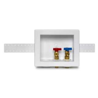   Outlet Box with 3/4 in. x 3/4 in. Brass MPT x MPT 1/4 Turn Ball Valves