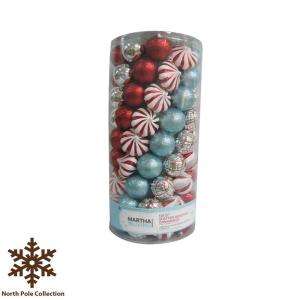 Martha Stewart Living 60 mm Candy Cane Ball Ornament Set (101 pieces 