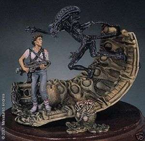 54mm Diorama   ALIENS   Ripley & Alien Warrior (Metal)  