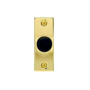 IQ America Wired Doorbell Push Button   Gold and Black DP 1108A at The 