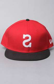 Society Original Products The Big S New Era Hat in Red Black 