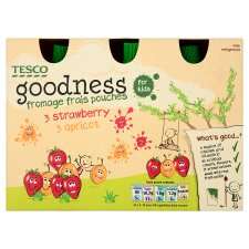 Tesco Goodness Pouches Strawberry Apricot 6X90g   Groceries   Tesco 
