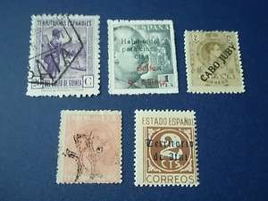 Spanish Colonies stamps (5). NH & used.  