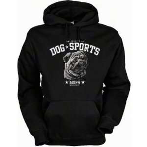 Dog Sports Kapuzen Sweatshirt Mops in schwarz  Sport 
