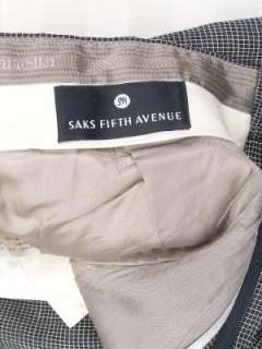 Zanella Slacks Trousers Wool Gray Check  31 x 29 3/4 